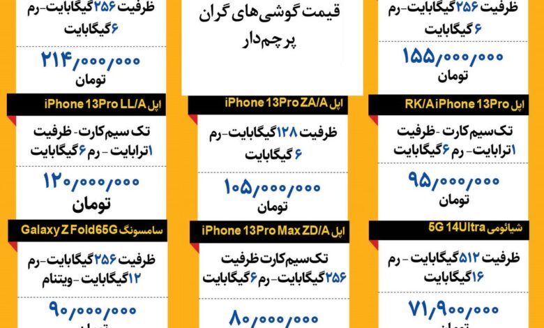 قیمت موبایل‌ های «از ما بهترون» چقدر است؟