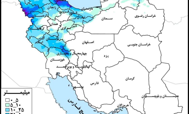 پرباران‌ترین حوضه های درجه دو کشور کدامند؟