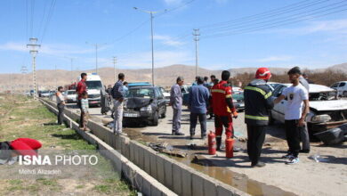 ۲ حادثه رانندگی با ۱۰ مصدوم در زنجان