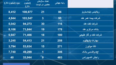 بزرگ‌ترین و سودآورترین شرکت‌های هند از نظر درآمد در سال ۲۰۲۴ کدامند؟