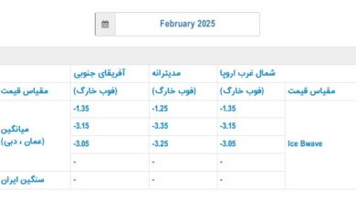 قیمت رسمی فروش نفت ایران در فوریه اعلام شد