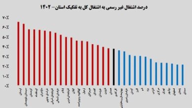 سهم ۶۰ درصدی اشتغال غیررسمی از کل اشتغال ایران