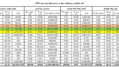 ۷۵ درصد بیمه‌نامه‌ها سهم خودرو و حوادث خودرویی