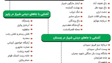 معرفی جاهای دیدنی شیراز / ۲۰ جاذبه گردشگری که در عید ۱۴۰۴ باید حتما ببینید + عکس